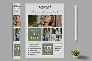 Photography Mini Sessions Flyer, a Flyer Template by MightyDesign