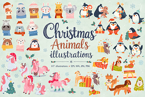 Christmas Animals Illustrations