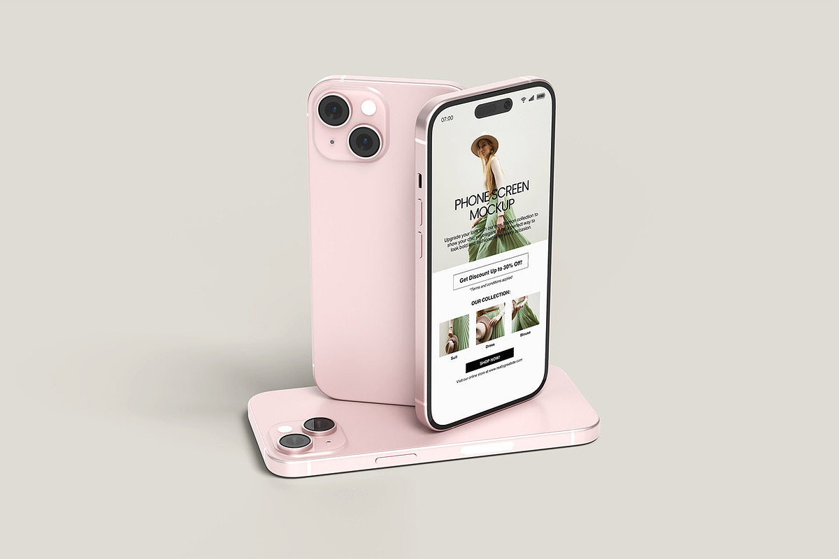 iPhone 15 Mockup, an iPhone Mockup by graphicsecond (Photo 5 of 5)