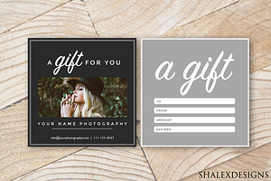 Gift Certificate Dark Template