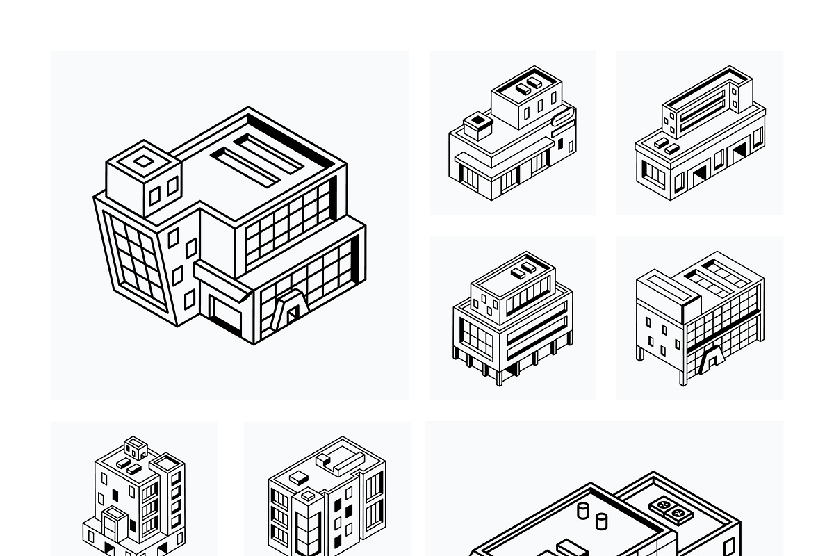 Urban Store Buildings Isometric Icon, a Duotone Icon by Vectors Market (Photo 9 of 10)