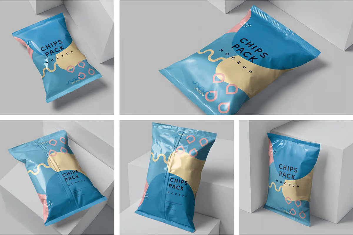 Chips Pack Mockups, a Packaging Mockup by megostudi0 (Photo 1 of 7)