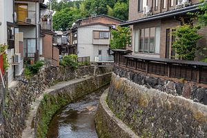 Enako River on Higashiyama Walking Course in Takayama, Japan, an Architecture Photo by GoodGoods