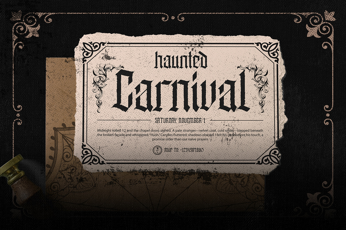 Enathica - Vampire Horror Font, a Blackletter Font by Inviline.co (Photo 10 of 15)