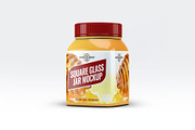 Square Glass Jar Mock-Up, a Product Mockup by DesignRushMarket (Thumbnail 2 of 6)