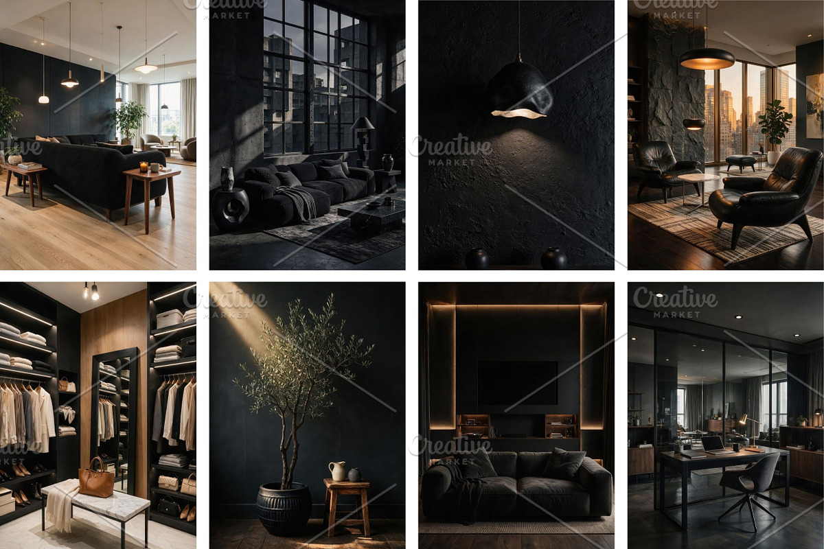 Black Interior Stock Photos, an Architecture Photo by Selenique Studio (Photo 10 of 14)