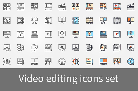 Video Editting Icons Set