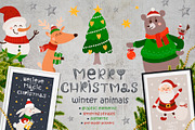 Merry Christmas - Winter animals, a Graphic by Nafanya (Thumbnail 1 of 11)