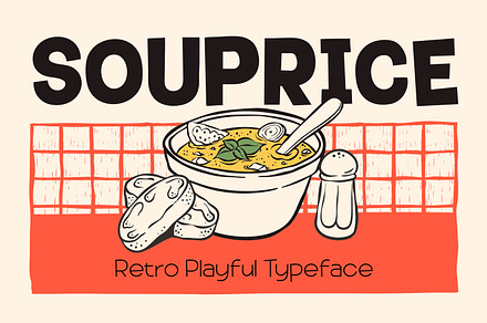 Souprice - Retro Playful Typeface