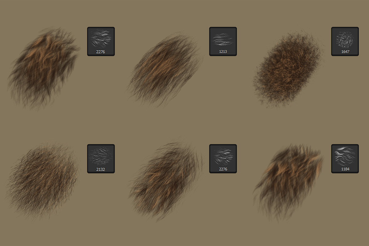 Fur Photoshop Brushes v2, a Brush Add-On by Mohamed Saber (Photo 5 of 6)