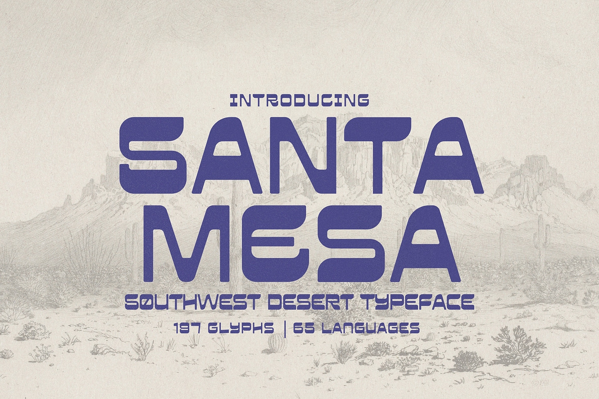 Santa Mesa – A Southwest Typeface, a Sans Serif Font by HipFonts (Photo 2 of 12)