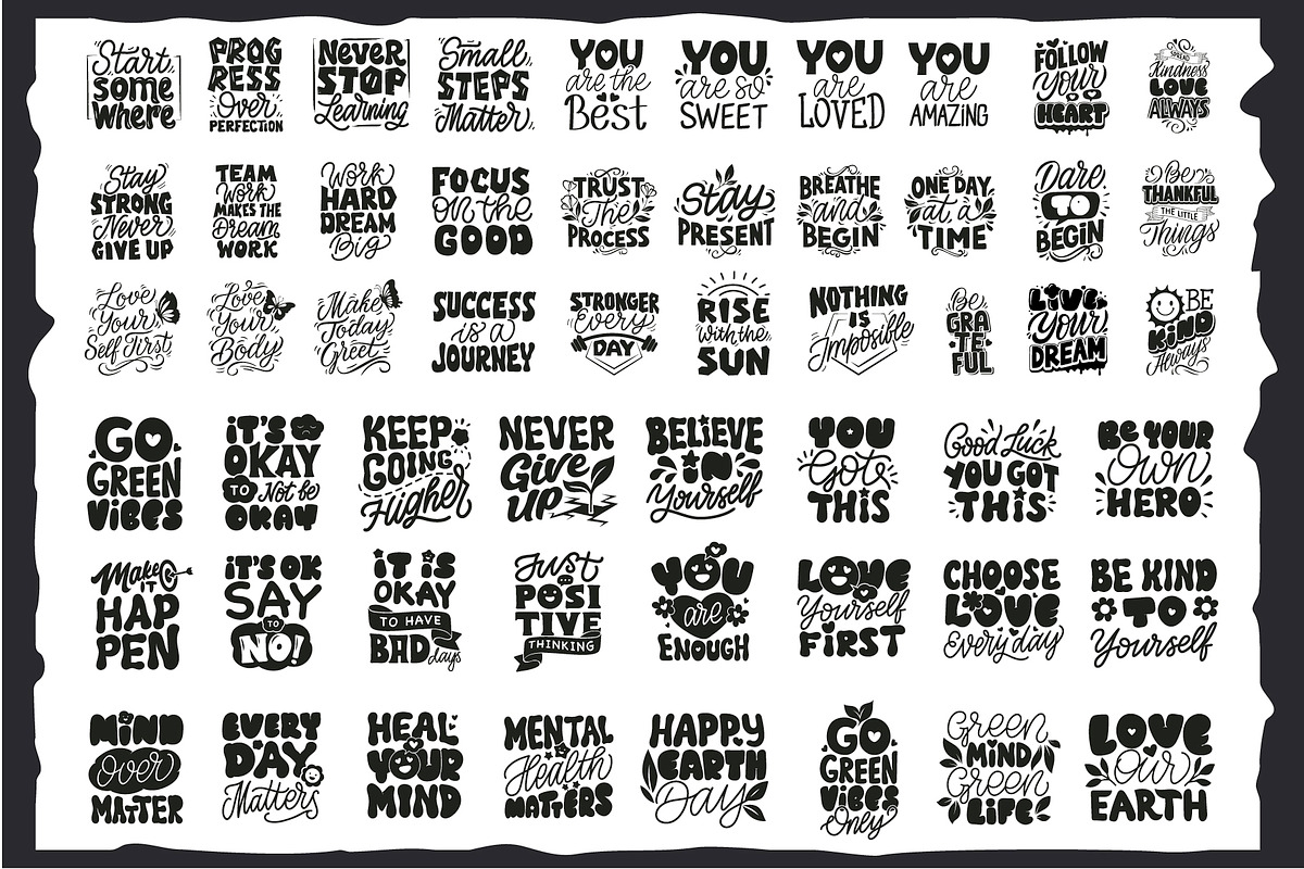 Handwritten Motivational Quote Set, an Object Graphic by Lettering_Logo (Photo 16 of 16)