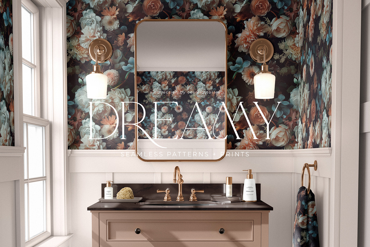 Dark floral patterns & prints, a Wallpaper Graphic by CarmineType (Photo 6 of 10)