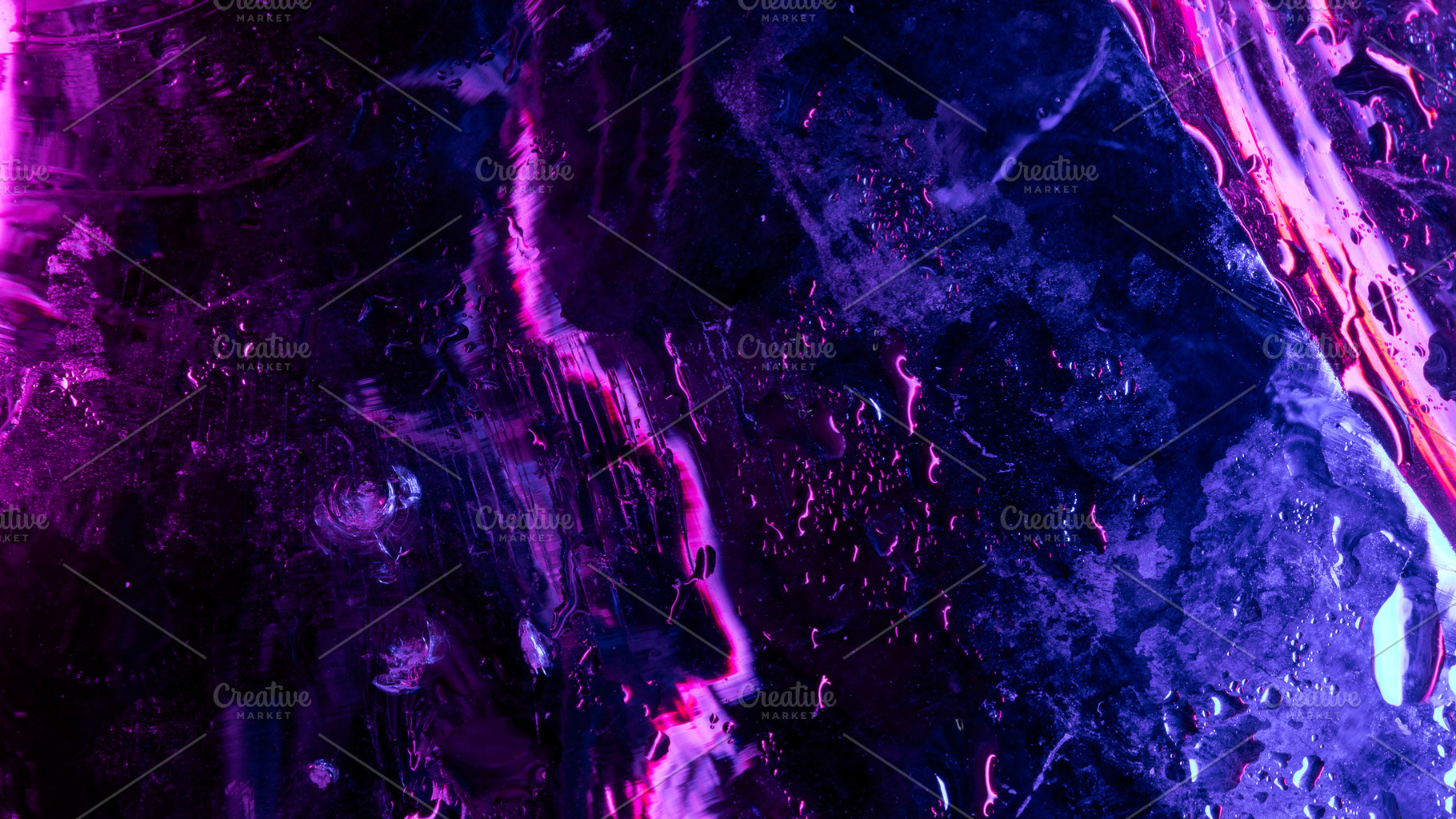 Vivid abstract background with pink and blue neon lights reflect, a Background Photo by Ales Munt
