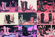 20 Cowgirl Desert Boot Illustrations, a Decorative Illustration by Incomelion (Thumbnail 7 of 9)