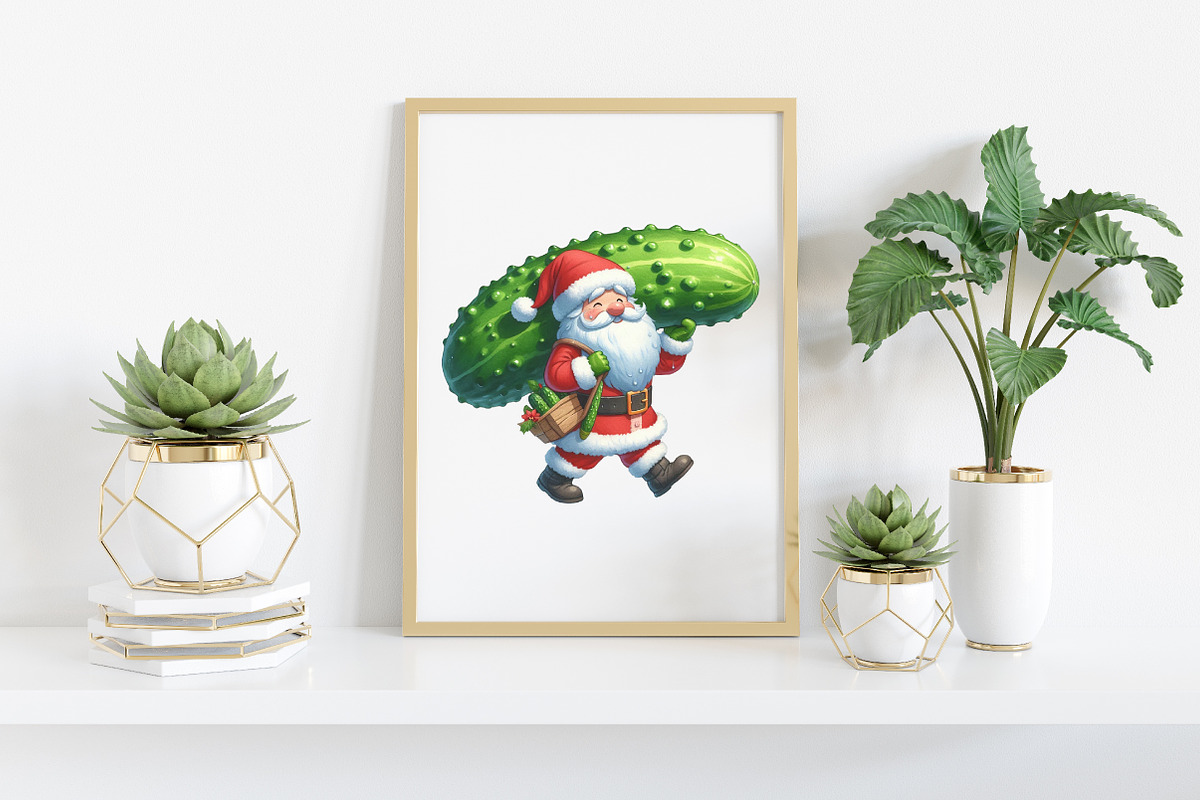 Funny Santa Pickle PNG, an Illustration by Craft Nest (Photo 3 of 6)