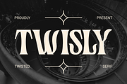 Twisly Twisted Serif Font, a Font by PutraCetol Studio (Thumbnail 1 of 5)