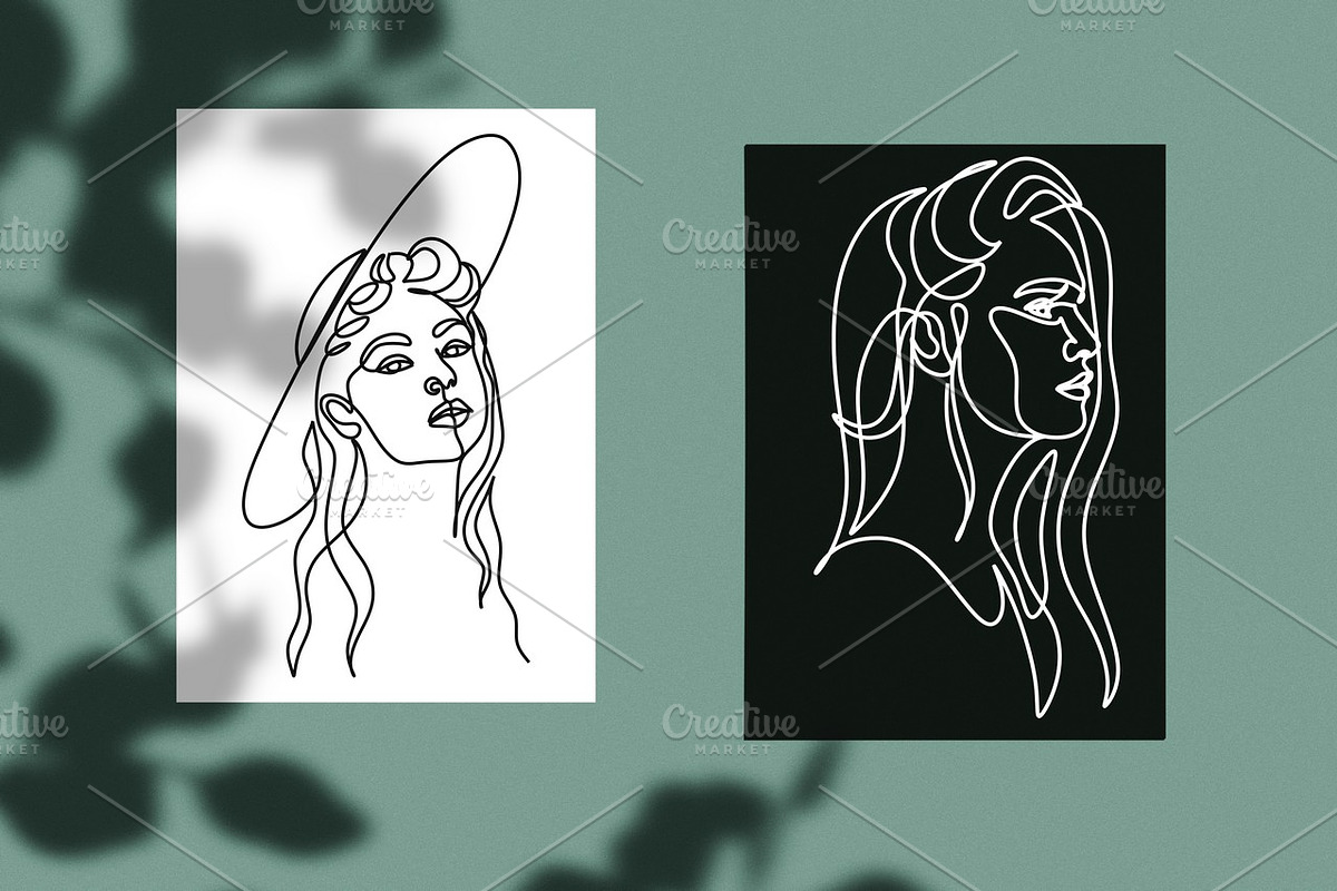Woman Minimal Line Art Collection, an Illustration by velychko.ua (Photo 15 of 18)