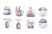 Whimsical purple Spring Clipart, an Illustration by Designworld (Thumbnail 5 of 8)