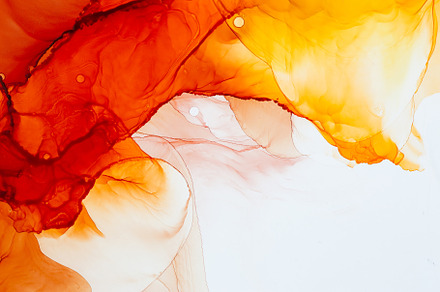 Vibrant alcohol inks artwork featuring red, design, and background, an Abstract Photo by Shootdiem