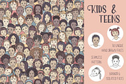 Huge Collection of 220 Diverse Faces, a Person Illustration by Franzi draws (Thumbnail 5 of 12)