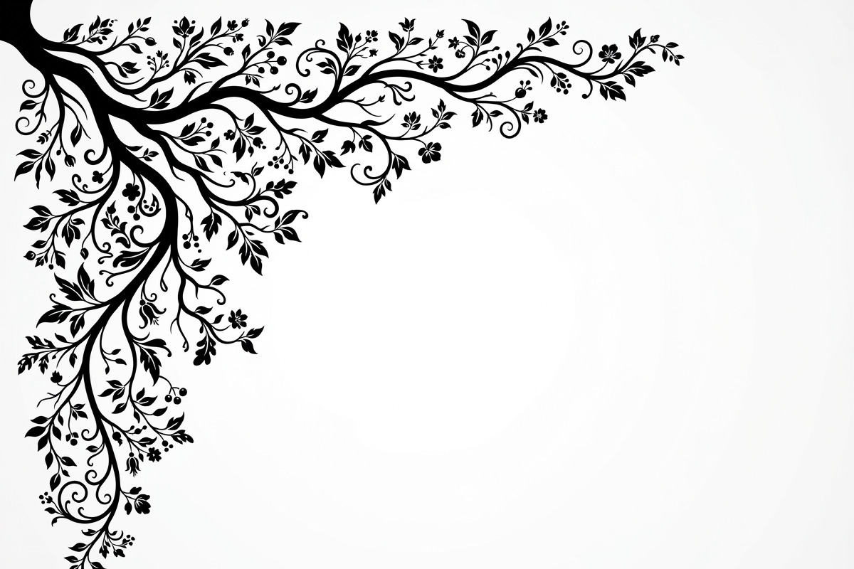 50 Tree Branch Corner Silhouette, a Decorative Illustration by Amazin_art (Photo 24 of 27)