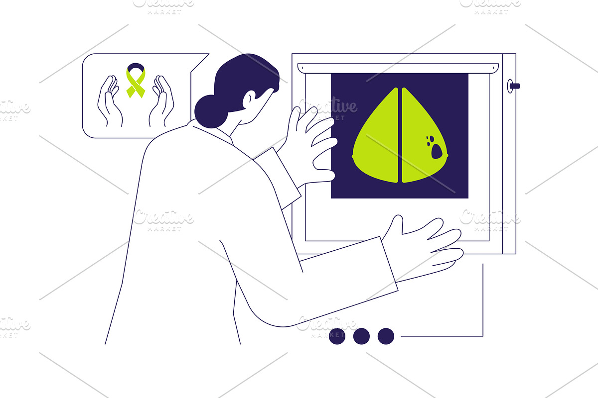 Breast cancer screening abstract, a Healthcare Illustration by Visual Generation