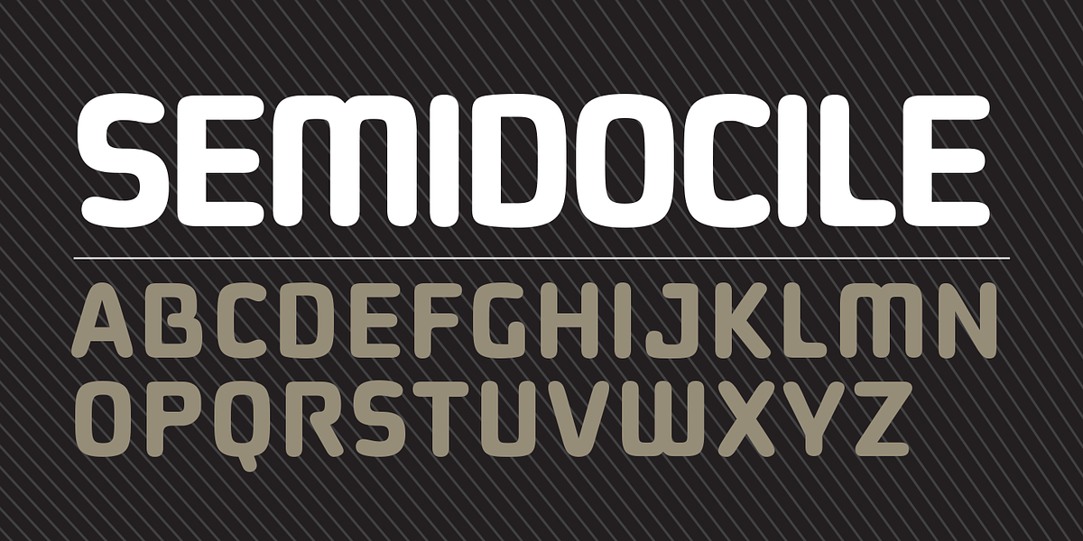 Semidocile, a Sans Serif Font by Stiff Upper Glyph (Photo 11 of 11)