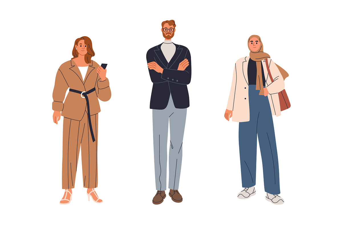 Diverse business people set, banner, a Person Illustration by Good Studio (Photo 13 of 17)