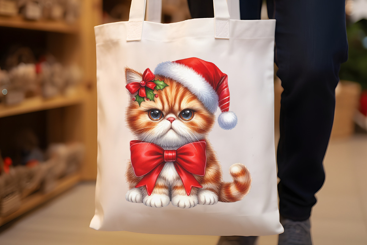 Watercolor Grumpy Christmas Cats Cl, a Seasonal Illustration by Rose Art (Photo 6 of 7)