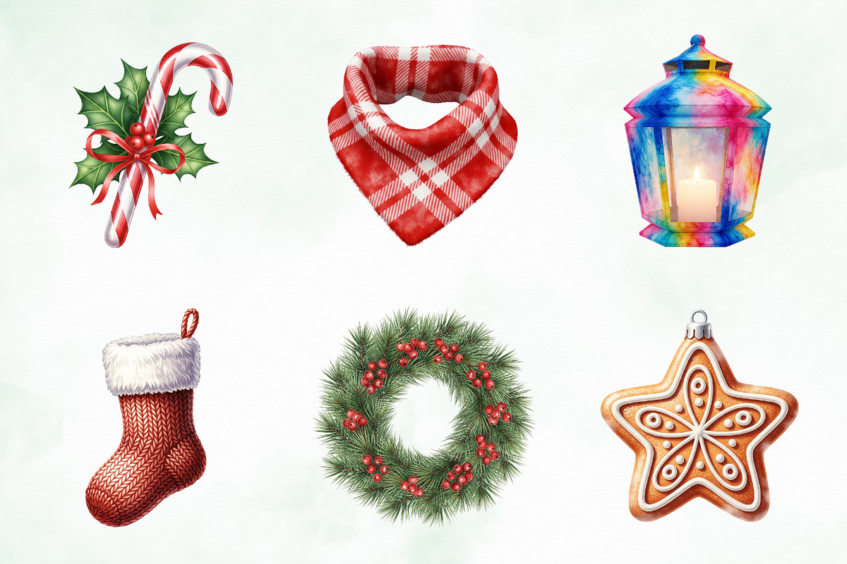 Christmas Timeless Winter Clipart, an Illustration by Creative Art (Photo 6 of 9)