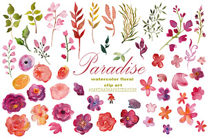 Floral Watercolor Clip Art