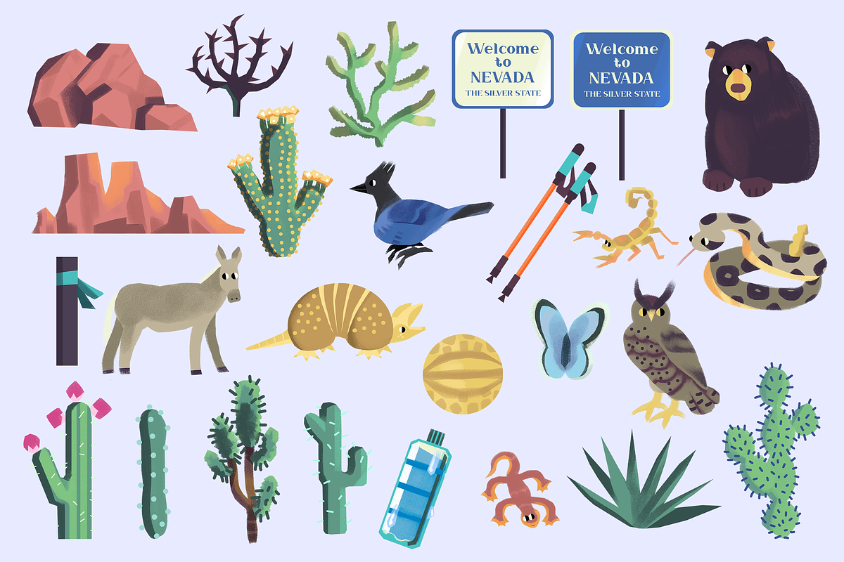NEVADA. Scene & Posters Bundle, an Animal Illustration by Schumacher Shop (Photo 2 of 11)