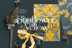 Sunflower Yellow. Pattern Collection