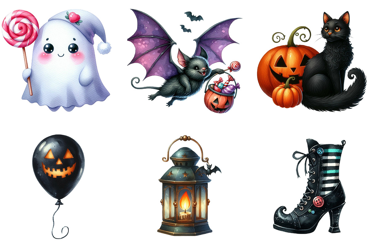 Halloween Clipart Bundle, an Illustration by DreamArtGraphic (Photo 4 of 5)