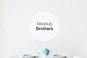 Dining room mockup stock photo 30