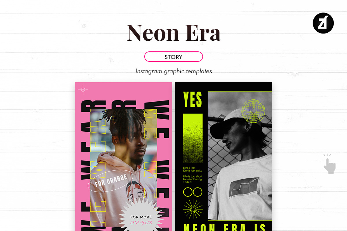 Neon era social media graphic, a Social Media Template by Chanut is industries (Photo 5 of 11)