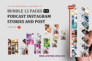 SALE | 12 BUNDLE PODCAST PROMOTION, a Social Media Template by rivatxfz (Thumbnail 1 of 13)
