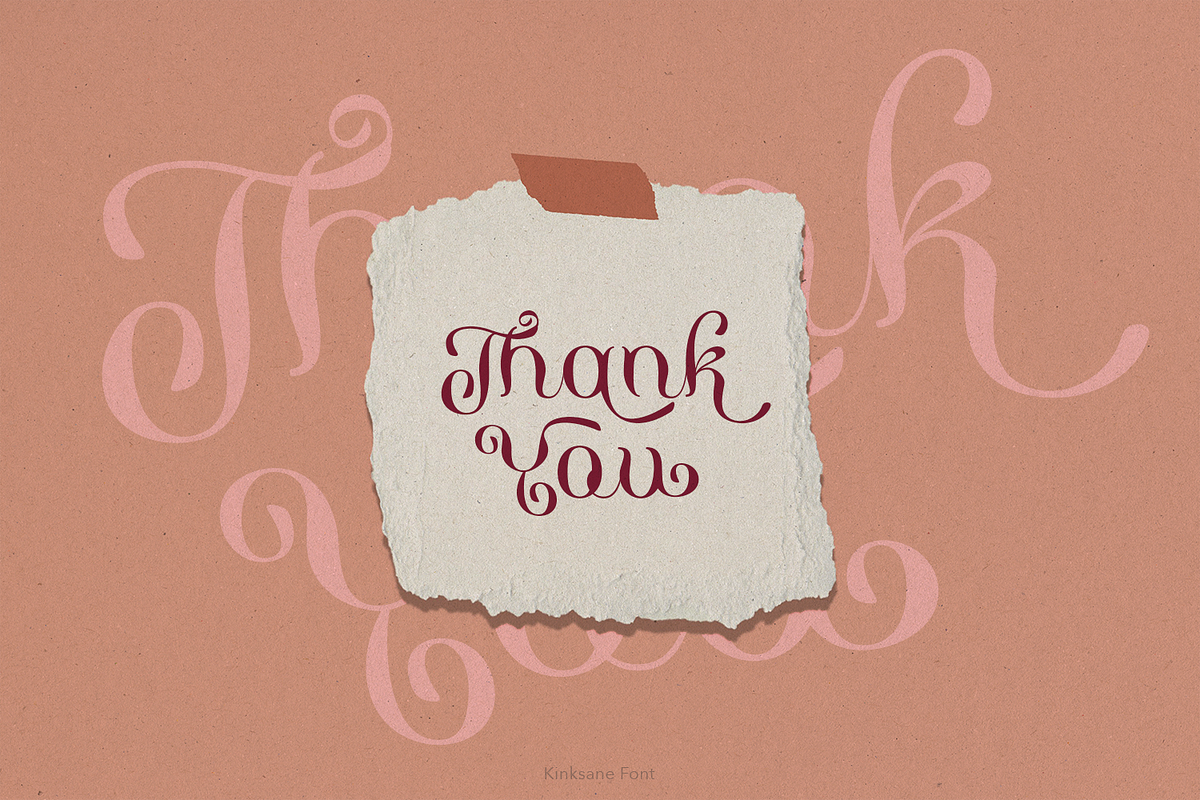 Kinksane Classic Script, a Script Font by madeDeduk (Photo 10 of 10)