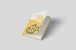 Digest Size Book Dust Cover Mockups