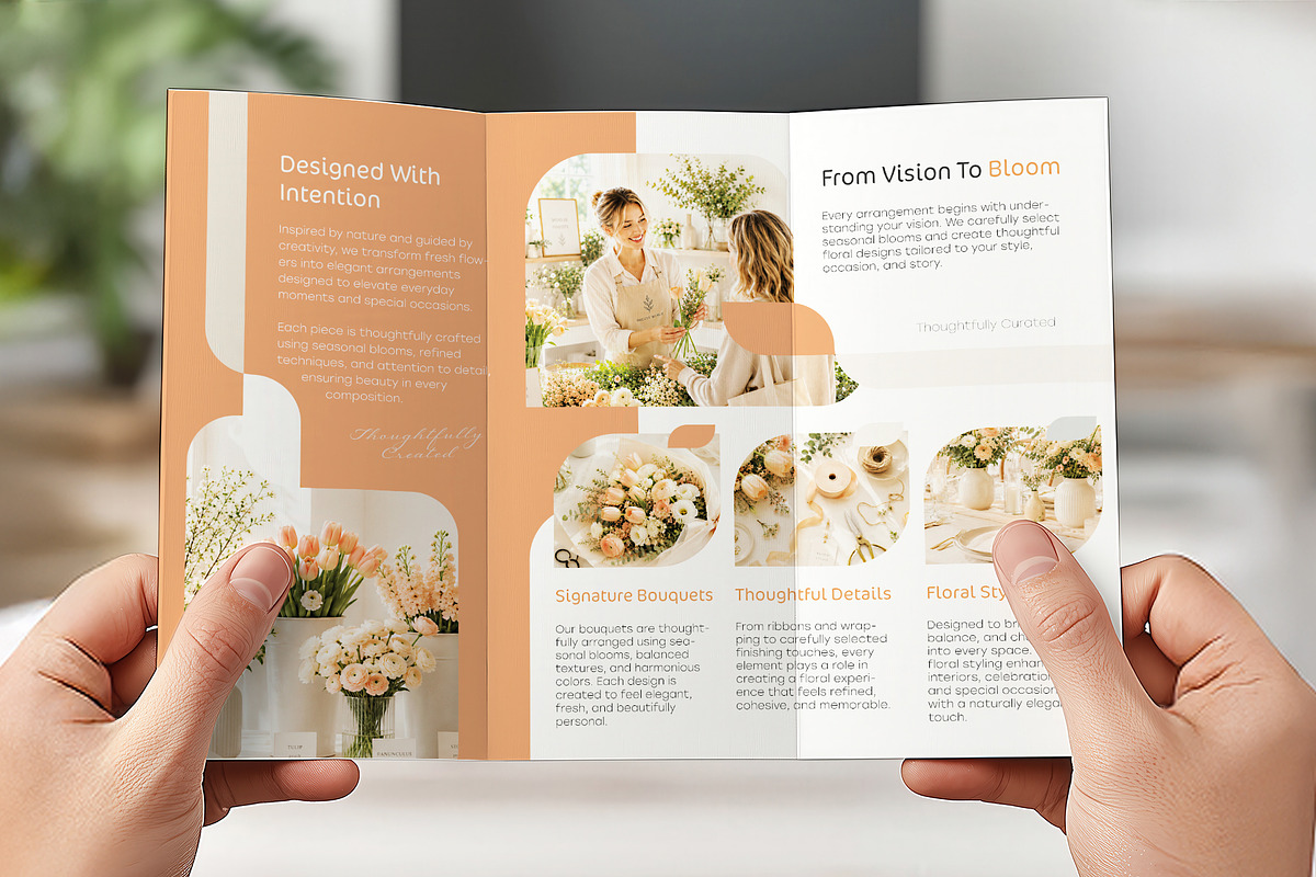 Flower Shop Trifold Brochure, a Brochure Template by WheelieMonkey (Photo 3 of 3)