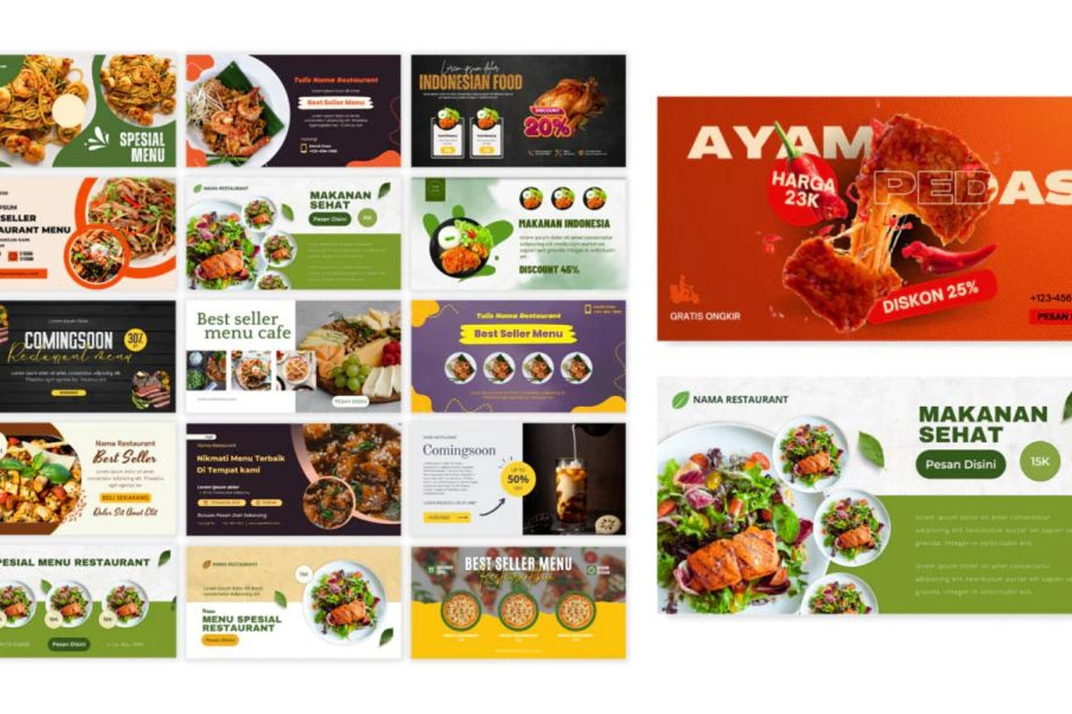 2500 Cuisine Canva Collection, a Social Media Template by ResumeFabs (Photo 5 of 5)