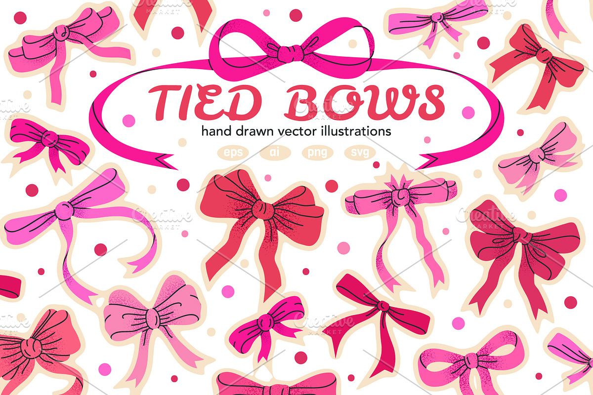 Hand drawn vector bows, a Decorative Illustration by Torontotokio (Photo 1 of 5)