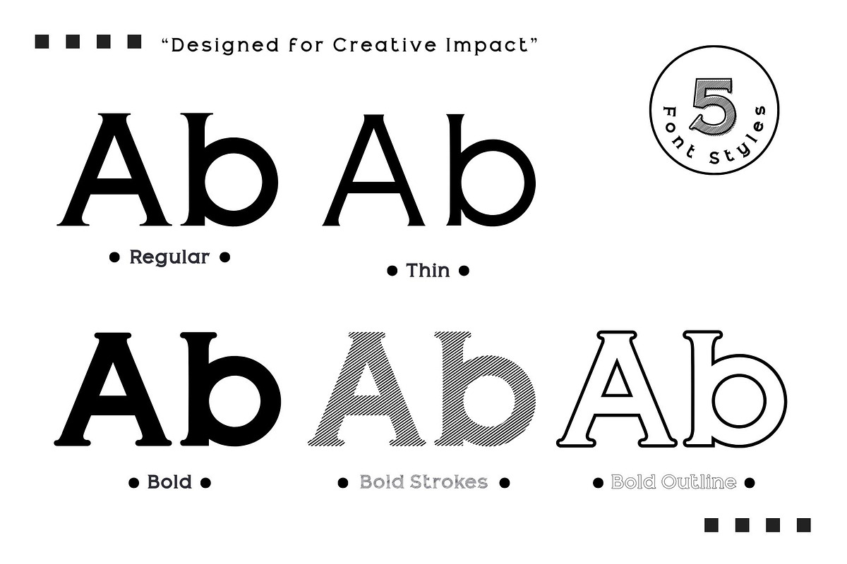 Fox Damian: 5 Font Styles, a Serif Font by Fox7 By Rattana (Photo 2 of 15)