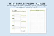2025 Clean Daily and Monthy Planner, a Stationery Template by Oshin Design (Thumbnail 2 of 4)