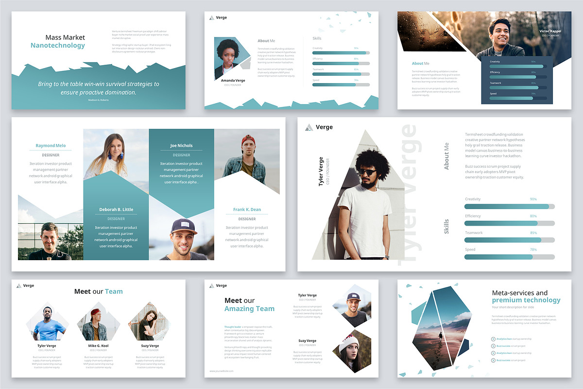 Verge Modern Powerpoint Template, a Presentation Template by Reshapely (Photo 8 of 16)