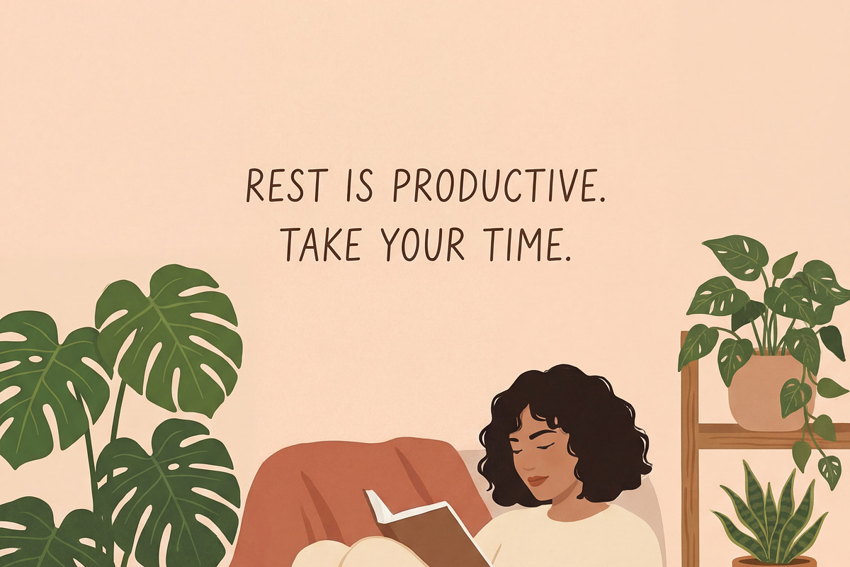 Woman Relaxing in Armchair with Cat, a Decorative Illustration by Virgo Studio