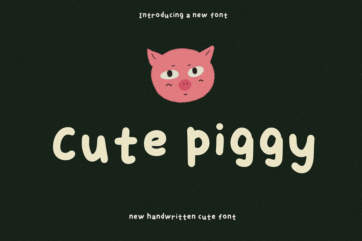 Cute Piggy Playful Quirky Font, a Handwritten Font by Ashiya Pixel (Photo 1 of 18)
