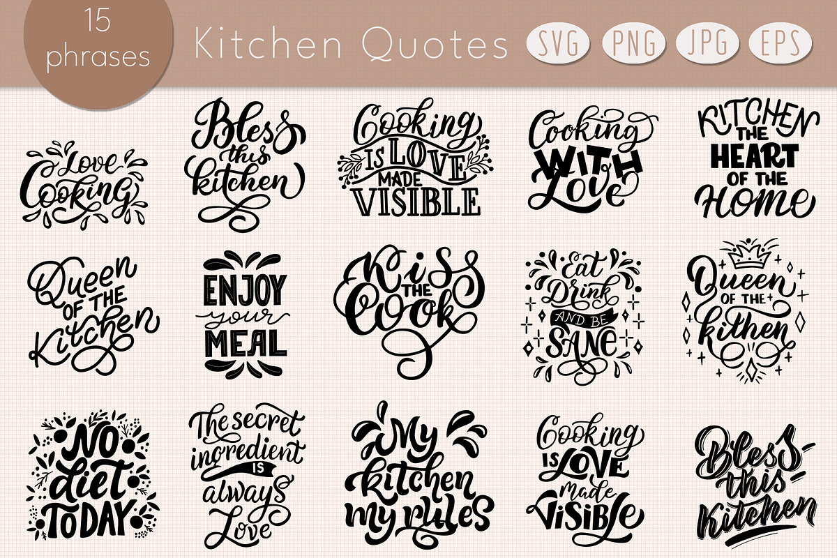 Quotes SVG Bundle. SVG Cut Files, a Graphic by rinaletters (Photo 5 of 9)