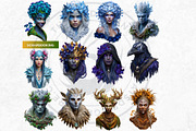 Grove Guardians Fantasy Cliparts, a Person Illustration by ThatsDesignArt (Thumbnail 8 of 10)
